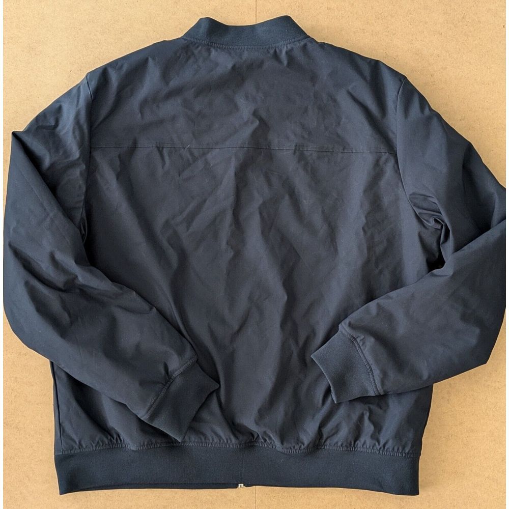 Hyden Yoo Mens XL Classic Bomber Jacket Full Zip Black Long Sleeve - Picture 7 of 7